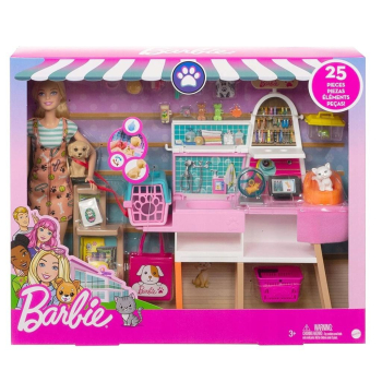 Barbie Zestaw sklepik-salon dla zwierzaków
